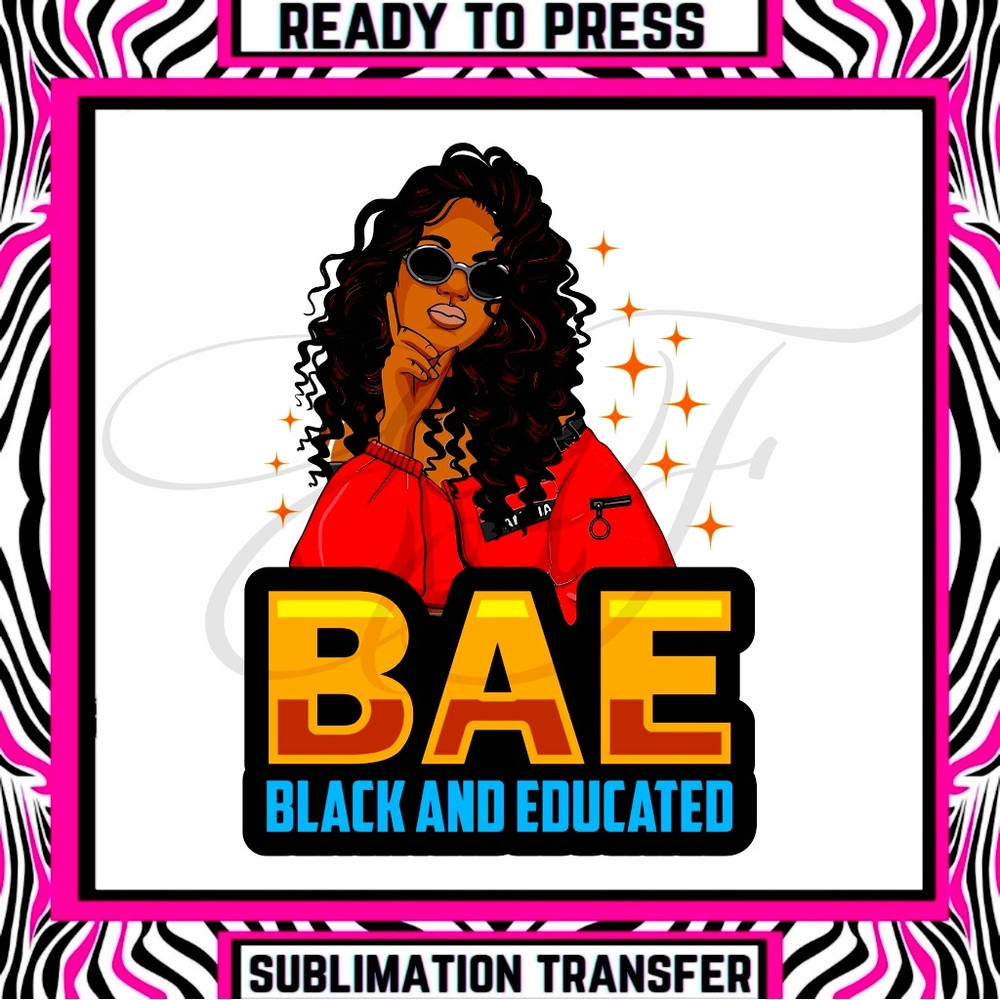 Sublimation Ready To Press Transfers - Black Melanin Sista Transfer - Sista